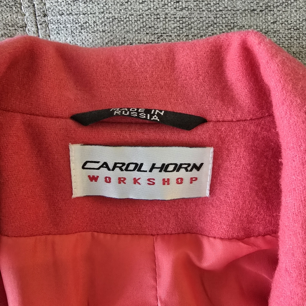 Carol Horn Wool Vintage Women's Pink Cropped Jacket Sz 6 - Picture 3 of 9